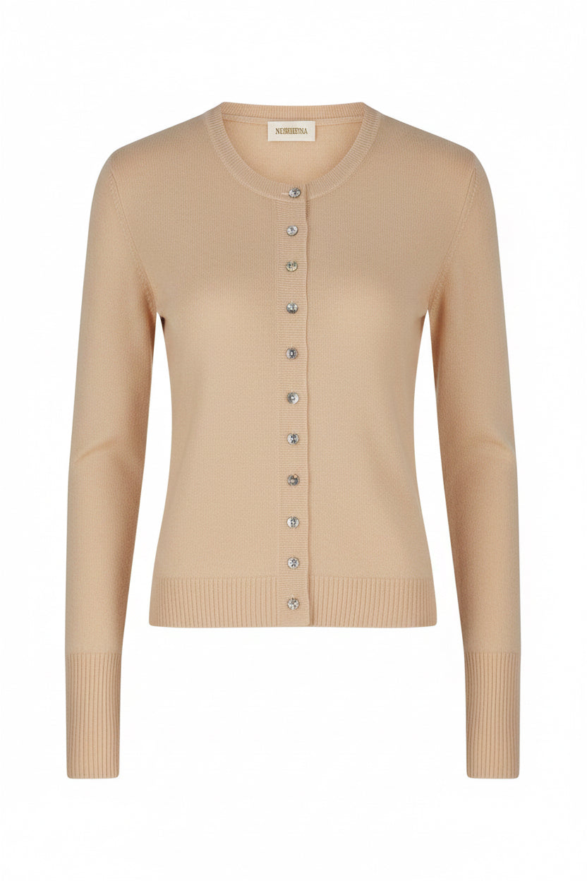 Cashmere Oatmeal Cardigan
