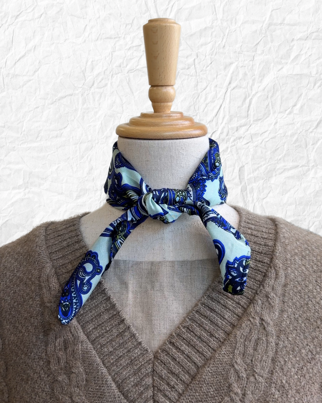 Silk Scarf Blue