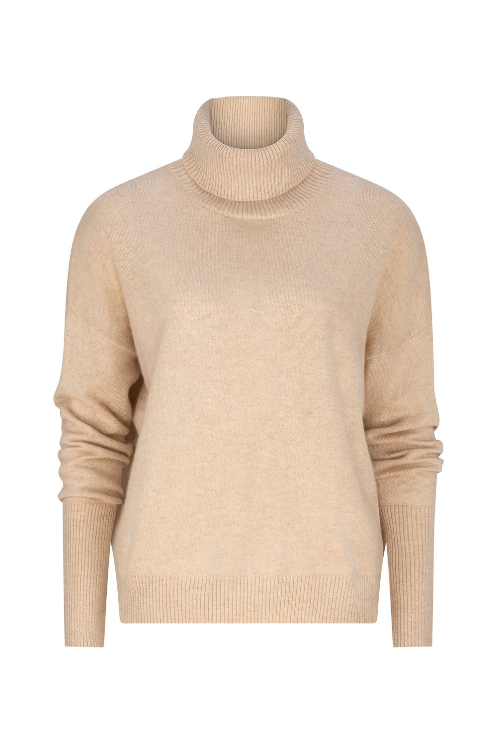 Élise Oatmeal Turtle Neck – Cashmere