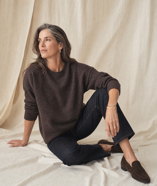 The Heritage Rolled Edge Cashmere Sweater