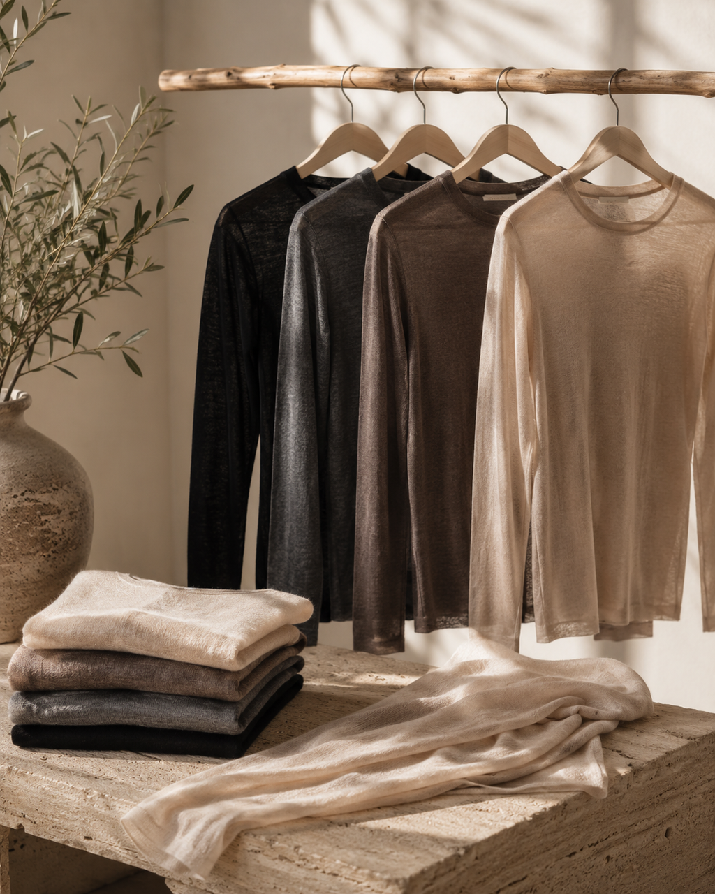 Essential Cashmere Inner Long Sleeve Top