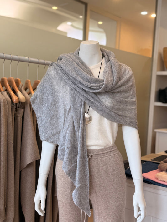 Grey Cashmere Cloud Scarf