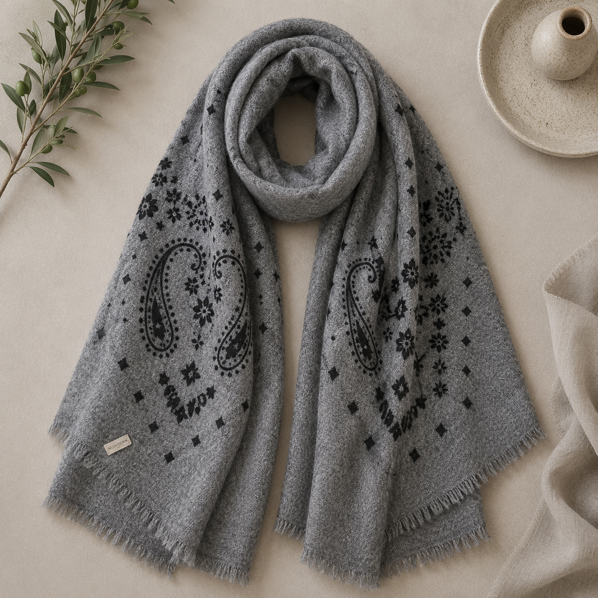The Signature Patterned Scarf - Large
