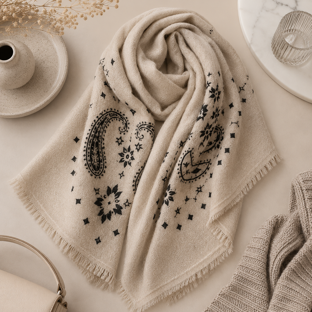 The Signature Patterned Cashmere Scarf - Medium