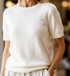 The Essential Mid Sleeve Knit Tee